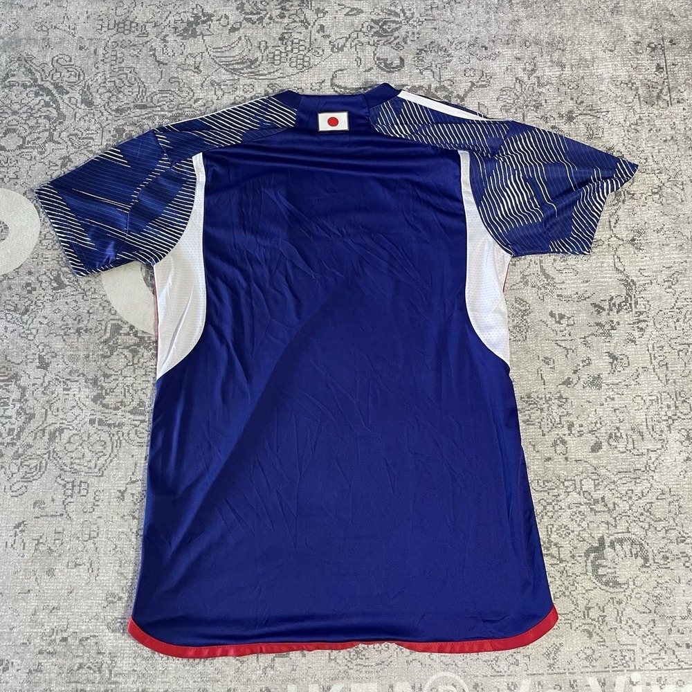 adidas Japan JFA Men's Soccer Jersey AEROREADY Slim Fit L Blue White Red - Picture 7 of 8